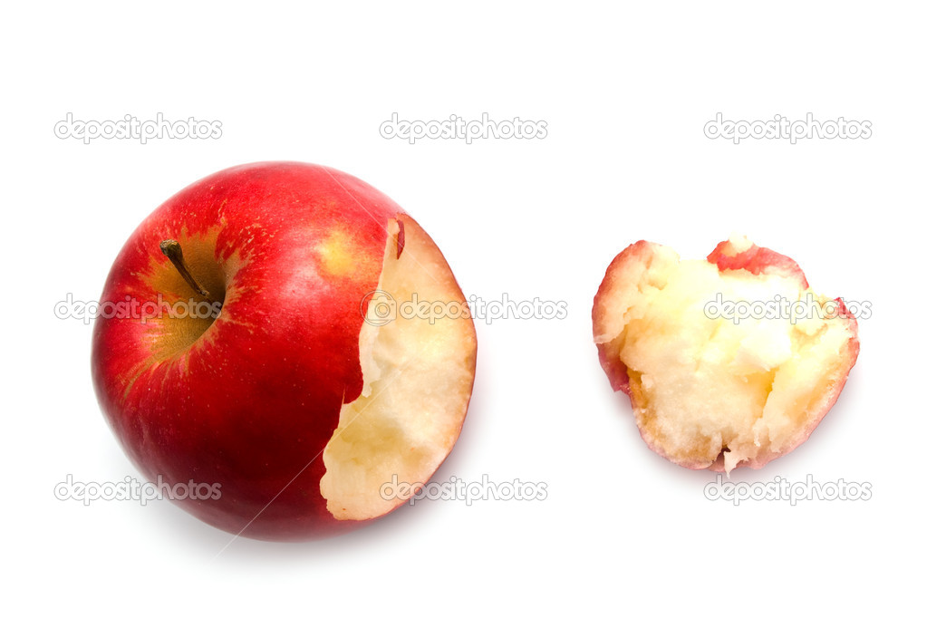 bitten red apple