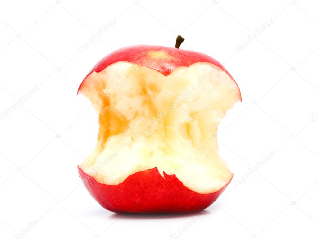 Bitten red apple