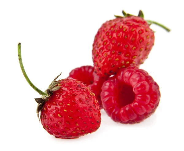 Strawberry and raspberry — Stock Photo, Image