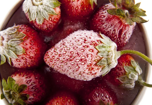 Frozen strawberry — Stock Photo, Image