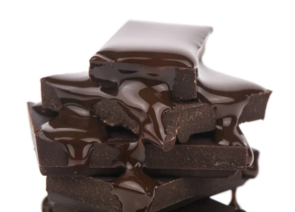Chocolate Isolado Sobre Fundo Branco Detalhe Para Design Elementos Design — Fotografia de Stock
