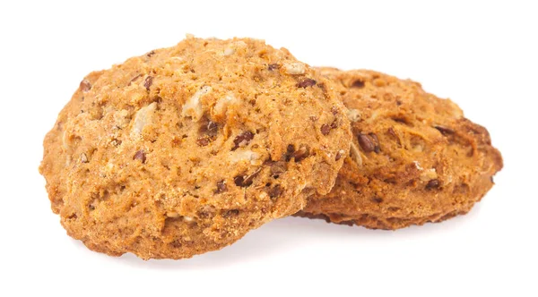 Galletas Avena Aisladas Sobre Fondo Blanco Detalle Para Diseño Elementos —  Fotos de Stock