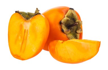 Hurma, beyaz arka planda izole edilmiş. Tasarım ayrıntıları. Tasarım elemanları. Makro. Tam odaklanma. Kartvizitler, kartpostallar ve posterler için arka plan 