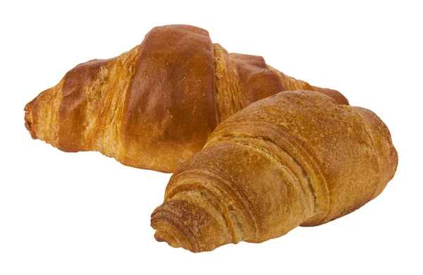 Croissanter Isolerade Vit Bakgrund Detalj För Design Designelement Makro Fullt — Stockfoto