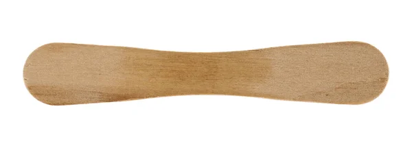 Drewniana Łyżka Kawy Lodów Izolowana Białym Tle Szczegół Projektu Elementy — Zdjęcie stockowe