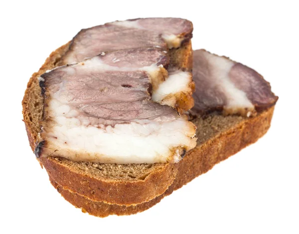 Sandwich Bread Lard Isolated White Background Detail Design Design Elements — Stock Photo, Image