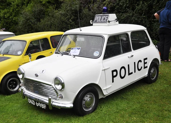 Politie mini cooper — Stockfoto