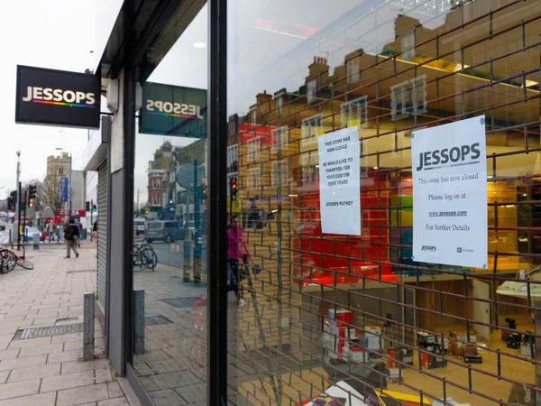 La tienda de cámaras Jessops cerró en High Street Putney en Londres — Foto de Stock