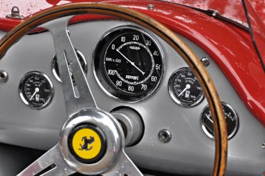 Vintage Ferrari dashboard clipart