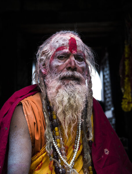 A sadhu during Shivaratri festival in Kathmandu, Nepal