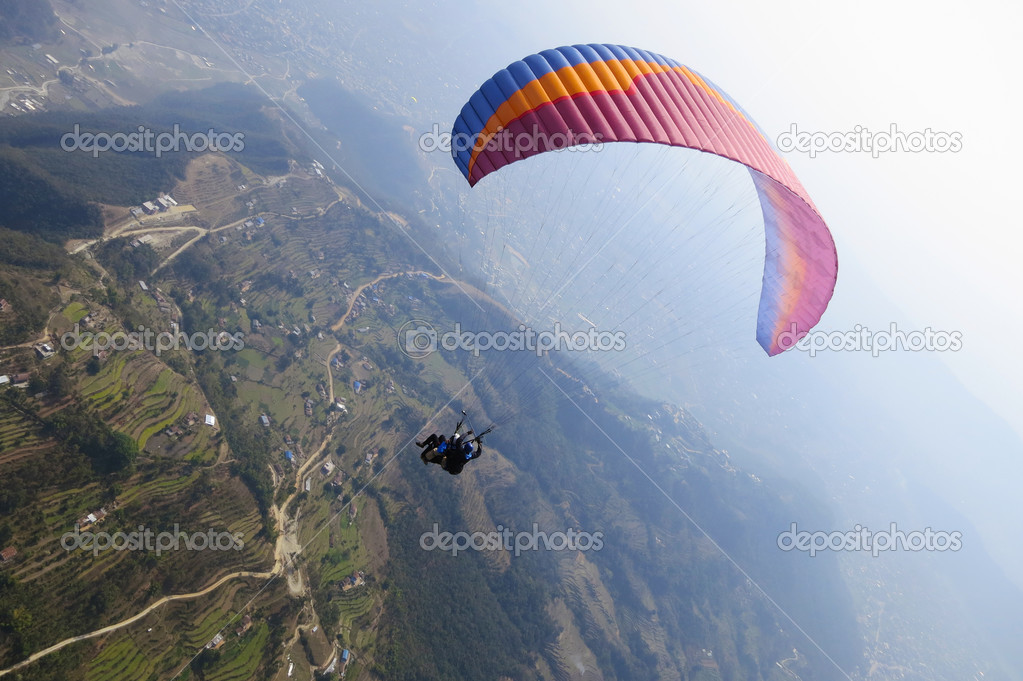 Tandem paragliding in Nepal