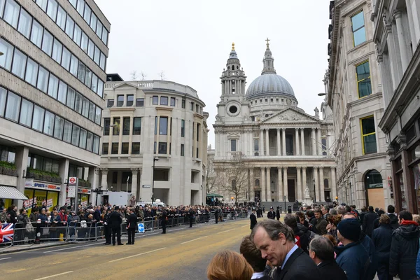 El funeral de la baronesa Thatcher — Foto de Stock