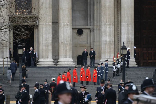 Baronowa Thatcher pogrzeb — Zdjęcie stockowe