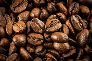 Kavrulmuş kahve çekirdeği.