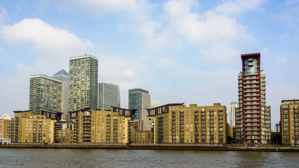 Canary wharf manzarası, Londra — Stok fotoğraf