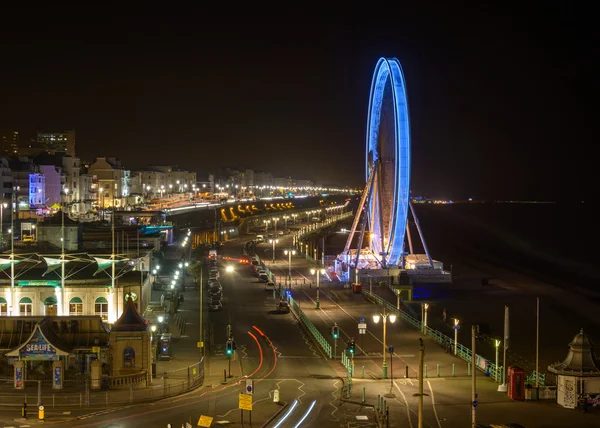 A Roda de Brighton à noite — Fotografia de Stock