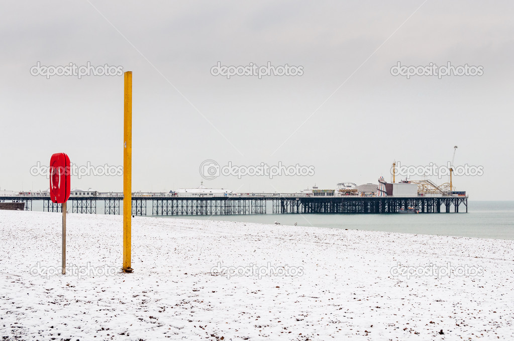 Brighton beach in winter