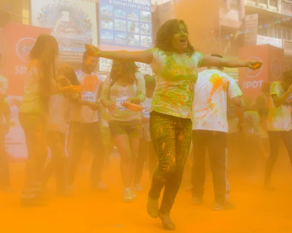 De kleur uitgevoerd 2014 in kathmandu — Stockfoto