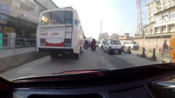 Körning i kathmandu, nepal — Stockvideo