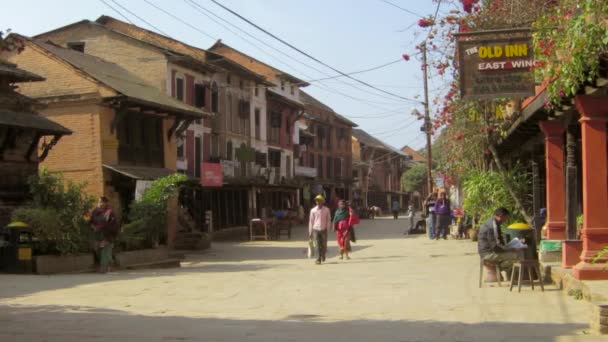 Bandipur dorp in nepal — Stockvideo