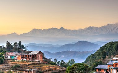 Bandipur village in Nepal clipart