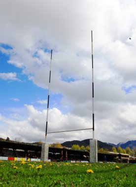 rugby ballon ve kale direği