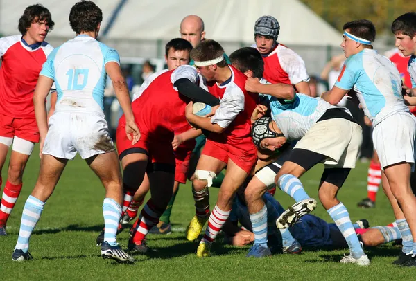Rugby jogando — Fotografia de Stock