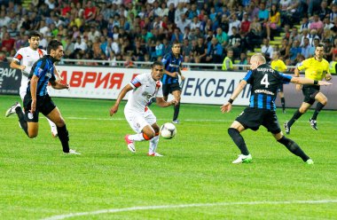Odessa, Ukrayna - Ağustos 19, 2012: sha arasında bir futbol maçı