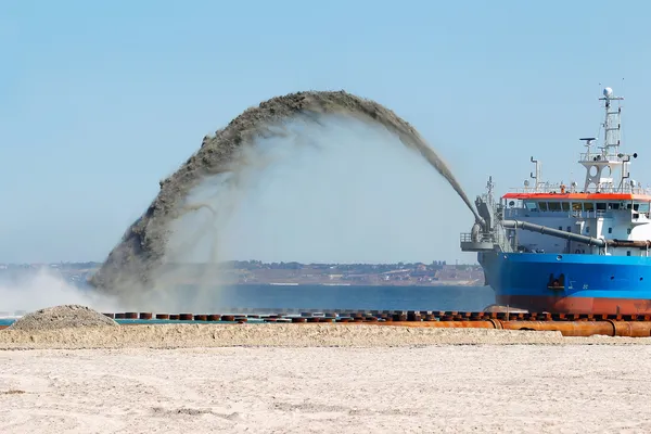 Construção de lavagens de areia a partir de — Fotografia de Stock