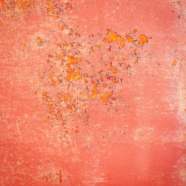 Fond de vieux métal peint avec des traces de rouille et de peinture — Photo