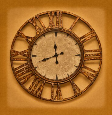 grunge arka plan üzerinde eski bir saat. vazgeçmenin zamanı