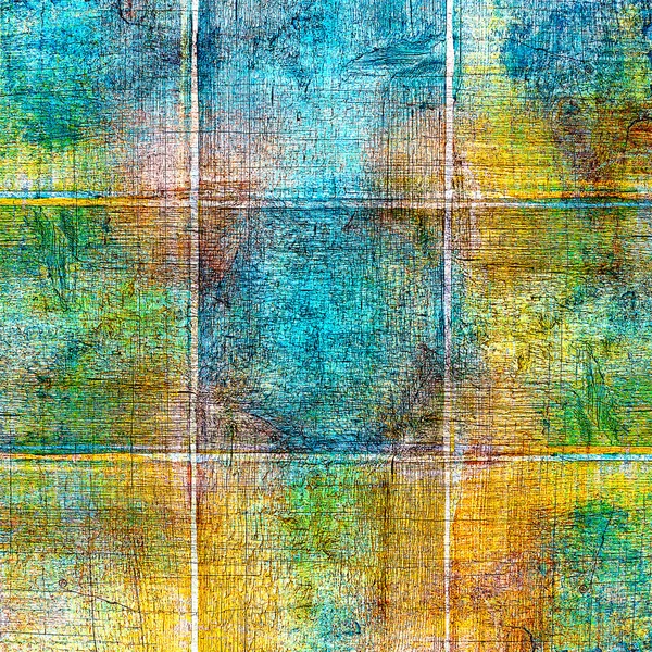 Placas de madeira abstratas pintadas com cores brilhantes, texturizadas de volta — Fotografia de Stock