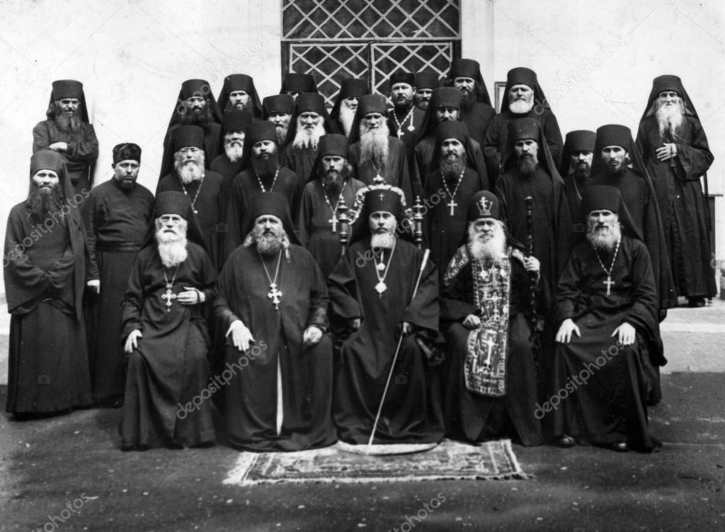 ODESSA, UKRAINE, circa 1950 - Vintage photos of high priests of