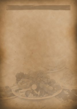 Old Tea Menu background Vintage paper for any design clipart