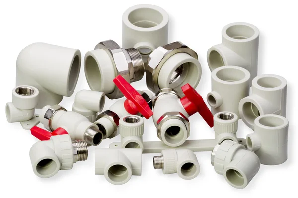 Plumbing fixtures and piping parts — Stock Photo, Image