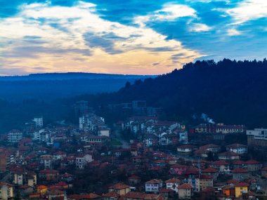 fantastik güzel cityscape ufuk hattı di ile gün batımında