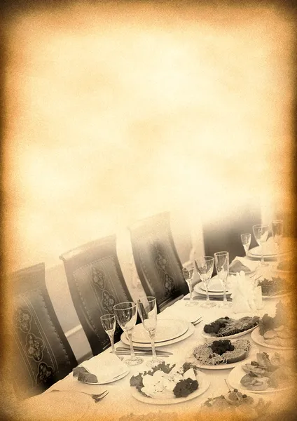 Background of the old menu with vintage bottles... — Stock Photo, Image