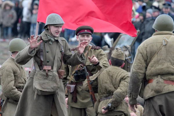 Odessa, Ukraine - May 6: Fragment Reconstruction combat events i — Stock Photo, Image