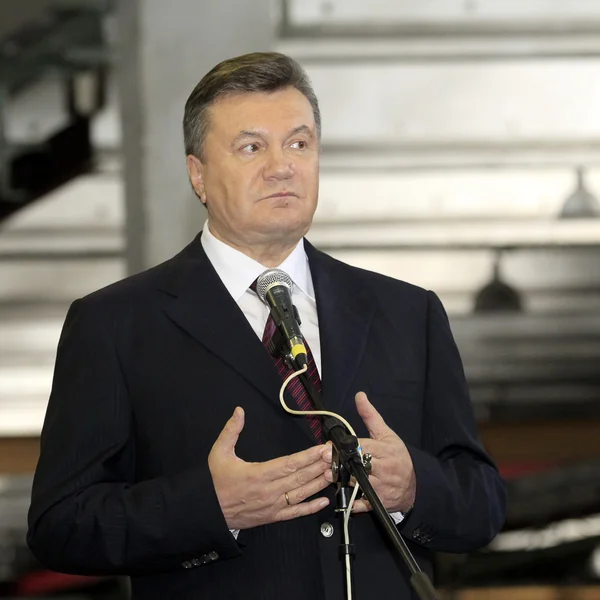 Odessa Outubro Presidente Ucrânia Viktor Yanukovych Durante Sua Visita Trabalho — Fotografia de Stock