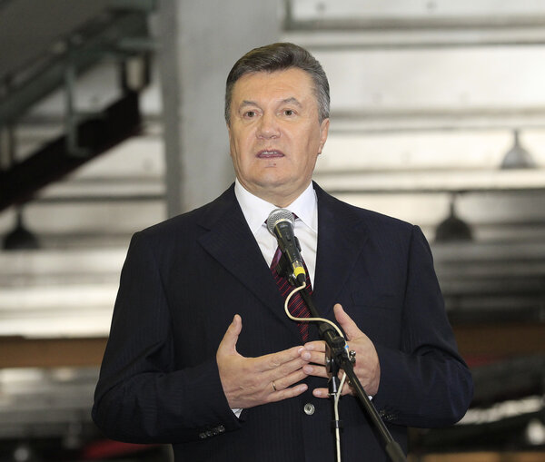 ODESSA - OCTOBER 24: President of Ukraine Viktor Yanukovych