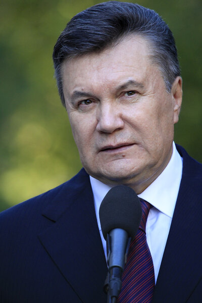 ODESSA - OCTOBER 24: President of Ukraine Viktor Yanukovych duri