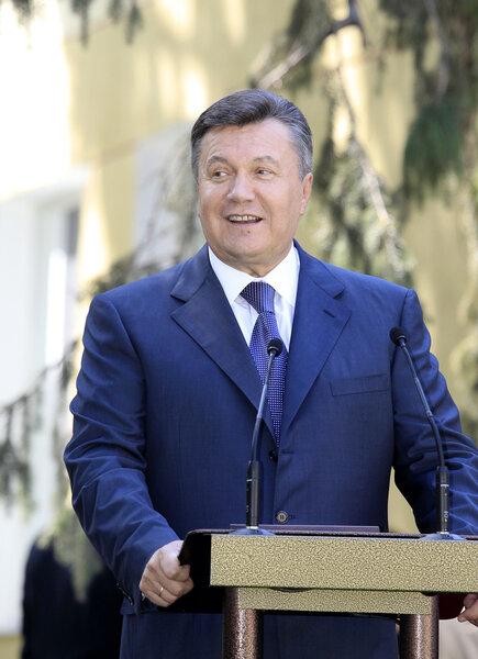 ODESSA - OCTOBER 24: President of Ukraine Viktor Yanukovych duri
