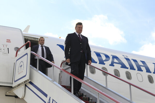 ODESSA - OCTOBER 24: President of Ukraine Viktor Yanukovych duri