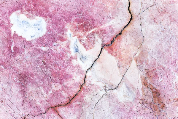 Viejo patrón de roca de mármol rosa agrietado natural — Foto de stock gratis