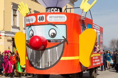 Odessa, Ukrayna - Nisan 1: insanlar kutlamak odessa apri mizah