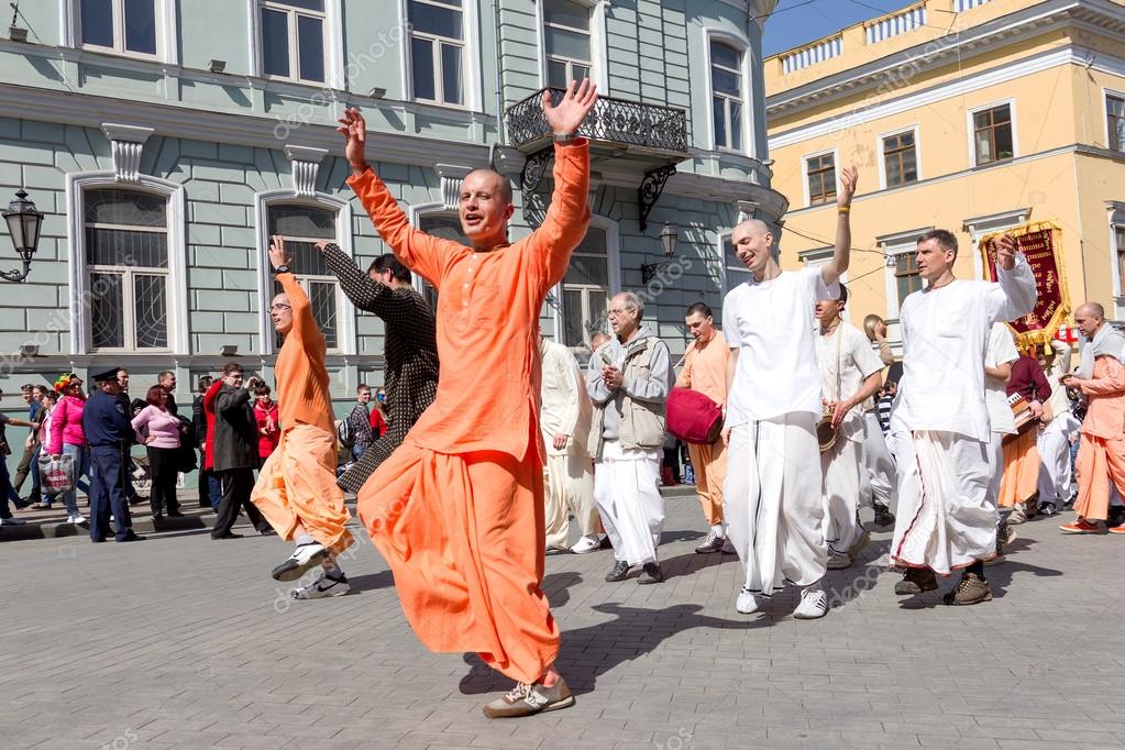 Hare Krishna Devotees Foto stock editorial - Imagem stock