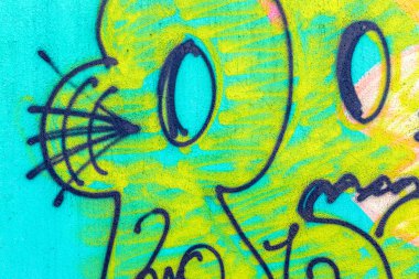 güzel yaratıcı grafiti sanatının eski dekorasyon 