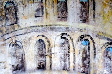 güzel yaratıcı grafiti sanatının eski dekorasyon 