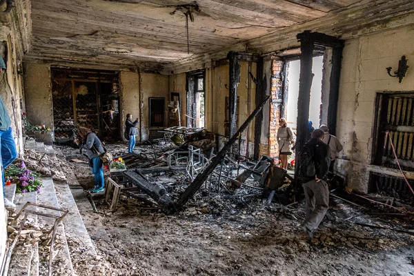 ODESSA, UCRAINA - 2 maggio 2014: La tragedia dell'incendio del — Foto Stock