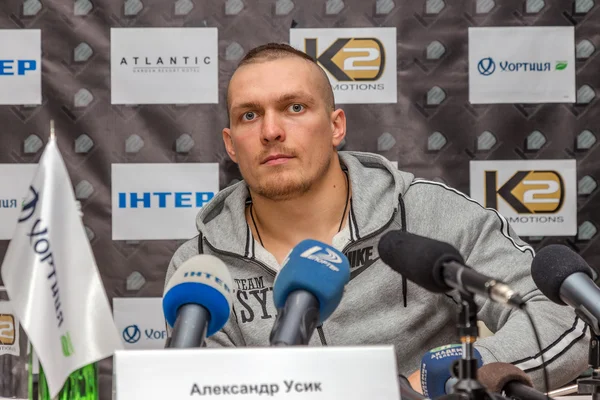 Odessa, Ukraina - den 21 maj, 2014: presskonferens av världen boxning — Stockfoto